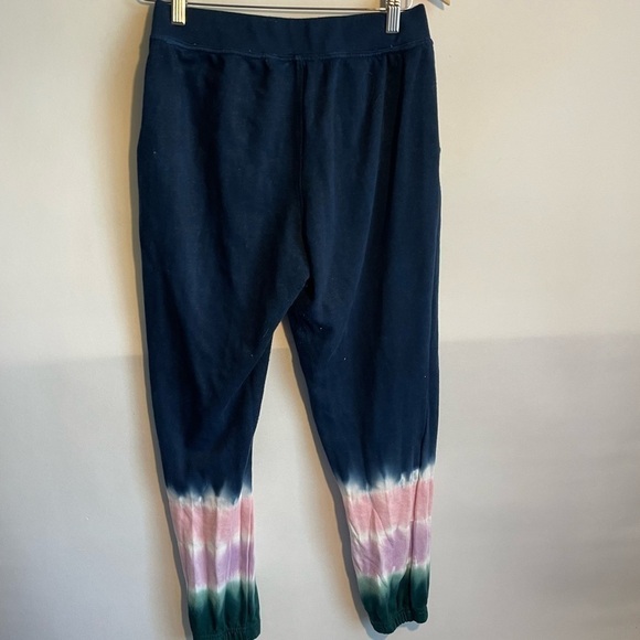 WILDFOX Jogger Sweatpants Size Small Navy Tie Dye Printed Casual - Picture 5 of 8